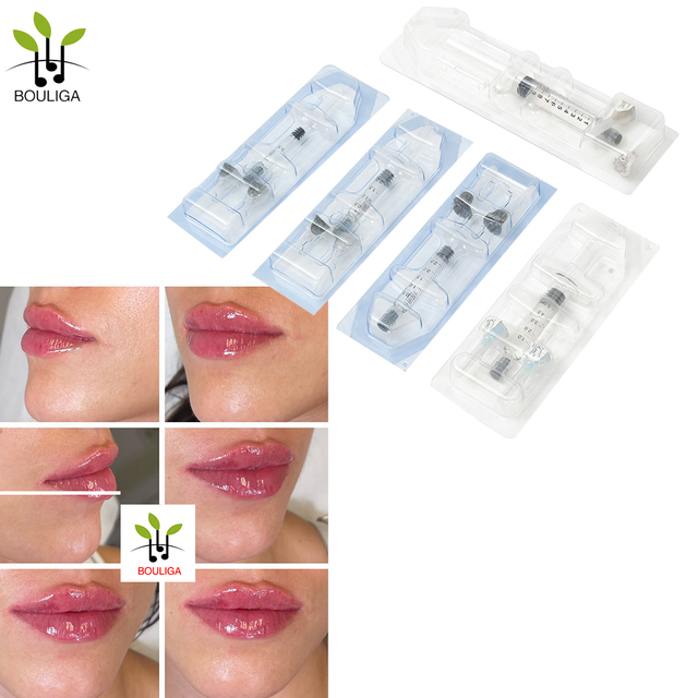 Relleno dérmico reticulado de ácido hialurónico reticulado Bouliga 1 ml 2 ml 5 ml para labios hermosos 